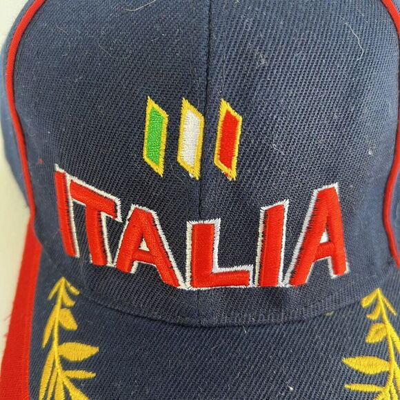 NEW Italia Baseball Cap Flag Embroidery Hat One Size Adjustable - Picture 4 of 5
